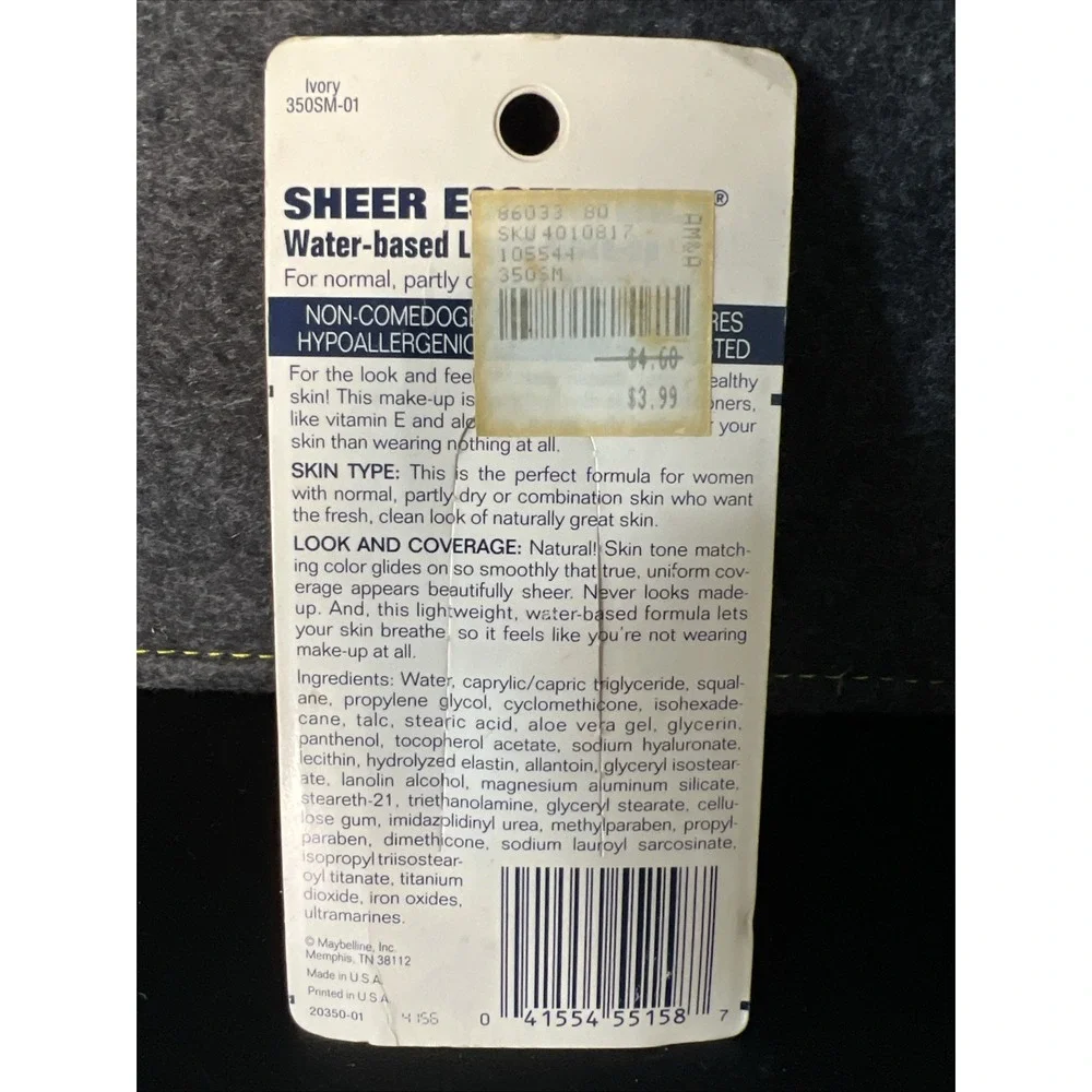Maybelline Sheer Essentials Liquid Make-up Ivory 350SM-01‎